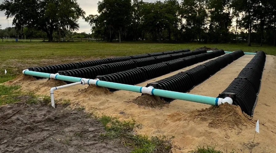 Diagram of a drainage field system